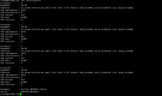 OK3568-C SBC CPU information