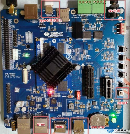 OK3568-C SBC functions and interfaces test