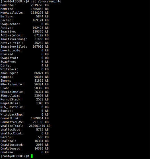 OK3568-C SBC View memory information