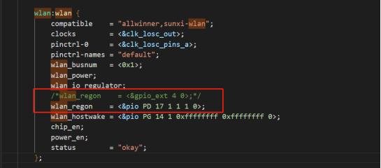 WiFi Pin Configuration