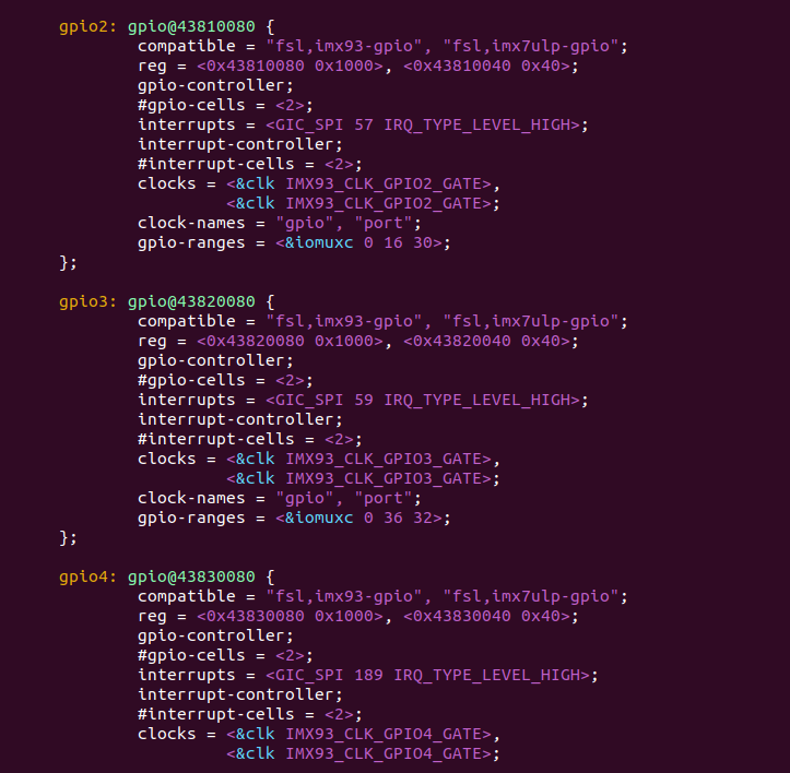 address of GPIO3 and GPIO4