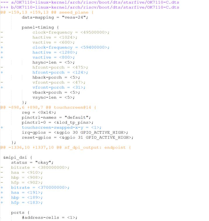 Modify the device tree OK7110-C