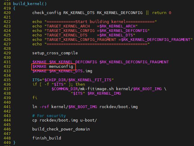 Modify the build. Sh in the SDK