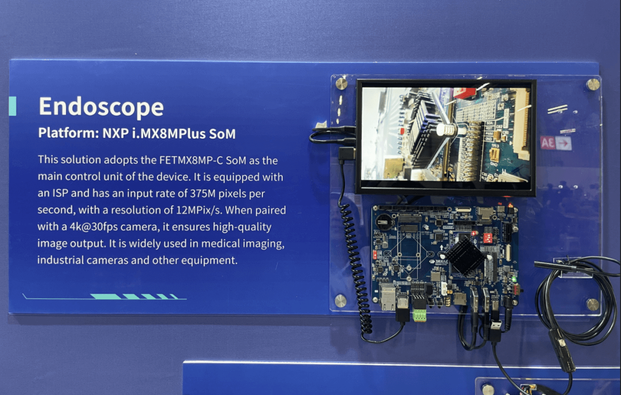 Endoscope Demo built on the FETMX8MP-C SoM.