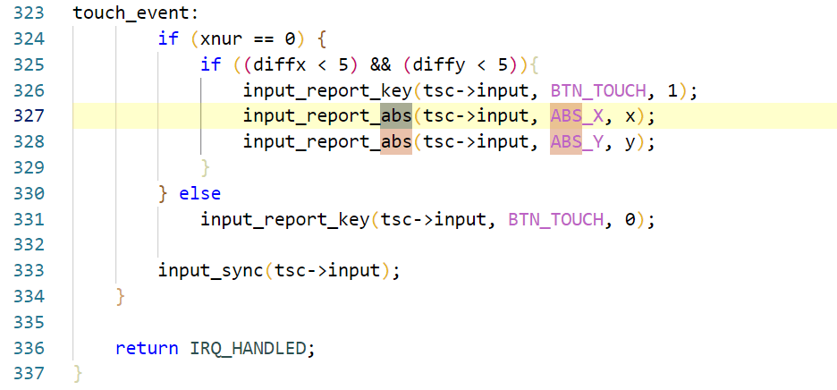 Touch driver for a resistive screen