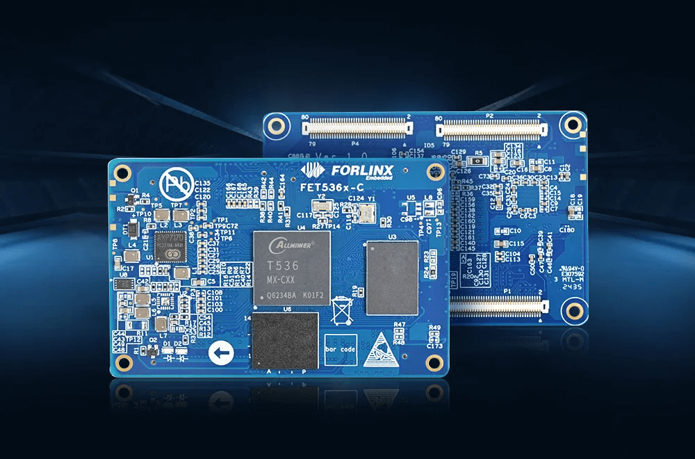 FET536-C SoM developed by Forlinx Embedded based on the Allwinner T536 processor