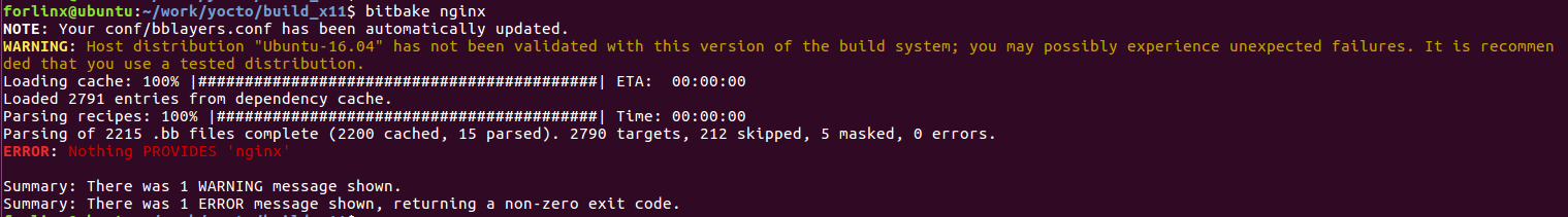 Yocto compilation error for Nginx package
