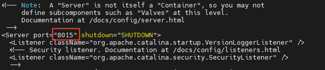 Configuring server.xml for second Tomcat instance