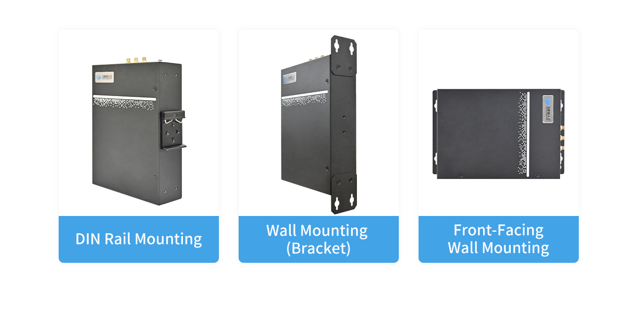FCU1501 Industrial Embedded Computer Flexible Mounting Options Including DIN Rail and Wall Mounting