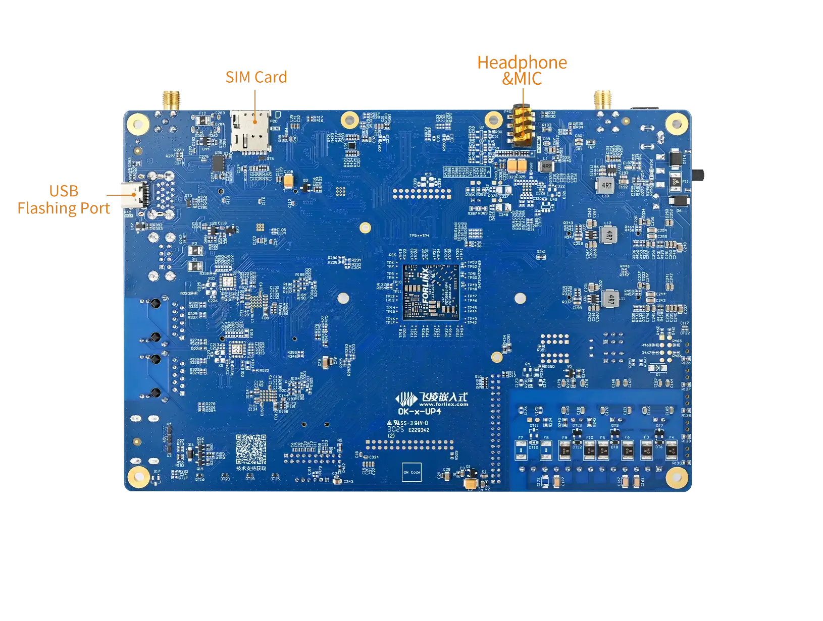 OK3568J-UP4 board back